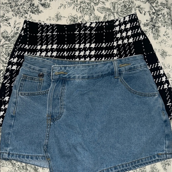 SHEIN Pants - SHEIN Blue Denim Skirt